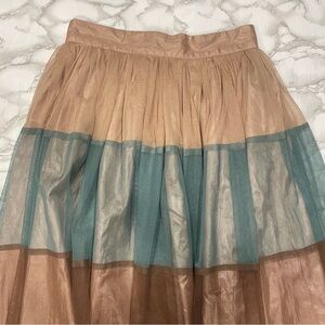 Anthropologie Twelve by Twelve Tri-Color Tulle Skirt